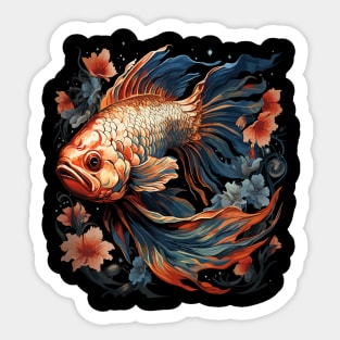 Patriotic Goldfish Sticker